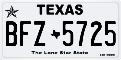 TX license plate BFZ5725