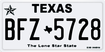 TX license plate BFZ5728