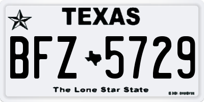TX license plate BFZ5729