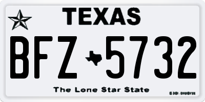 TX license plate BFZ5732