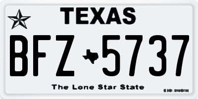 TX license plate BFZ5737