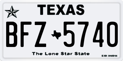 TX license plate BFZ5740