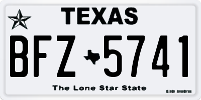 TX license plate BFZ5741