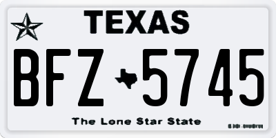 TX license plate BFZ5745