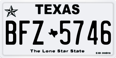 TX license plate BFZ5746