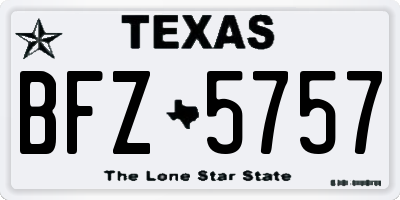 TX license plate BFZ5757