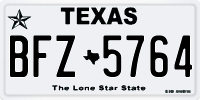 TX license plate BFZ5764