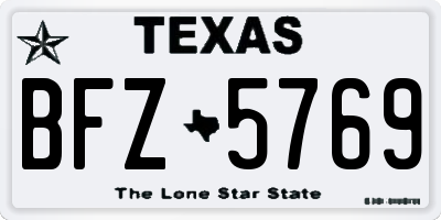 TX license plate BFZ5769
