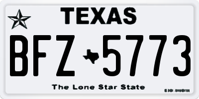 TX license plate BFZ5773