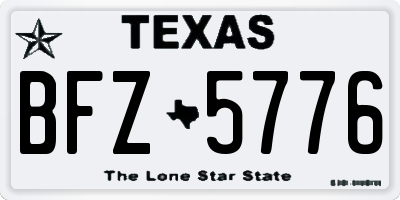 TX license plate BFZ5776