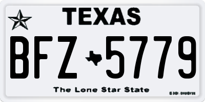 TX license plate BFZ5779