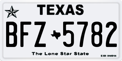 TX license plate BFZ5782