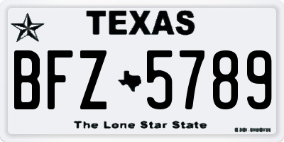 TX license plate BFZ5789