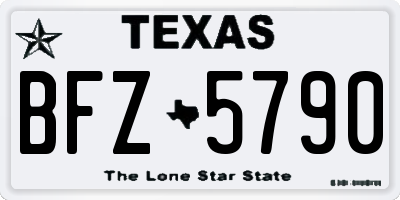 TX license plate BFZ5790