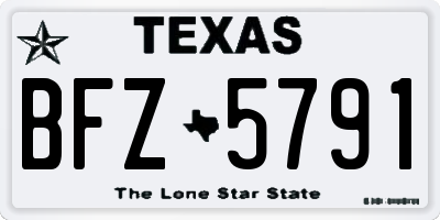 TX license plate BFZ5791