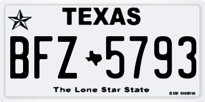 TX license plate BFZ5793