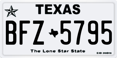 TX license plate BFZ5795