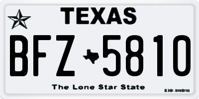 TX license plate BFZ5810