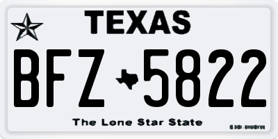 TX license plate BFZ5822