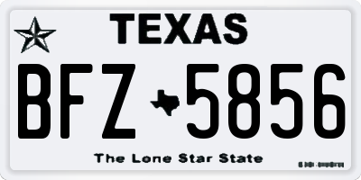 TX license plate BFZ5856