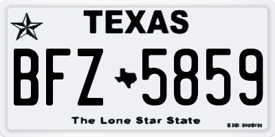 TX license plate BFZ5859