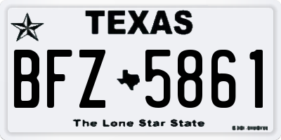 TX license plate BFZ5861
