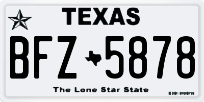 TX license plate BFZ5878