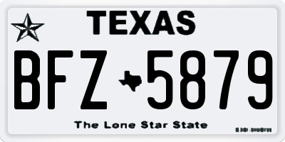 TX license plate BFZ5879