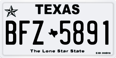 TX license plate BFZ5891