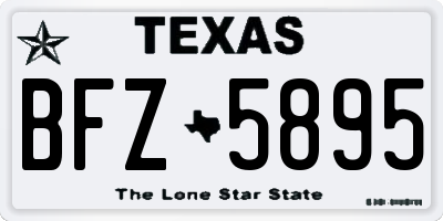 TX license plate BFZ5895