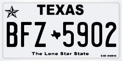 TX license plate BFZ5902