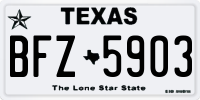 TX license plate BFZ5903