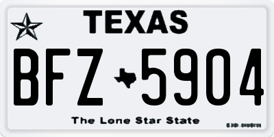 TX license plate BFZ5904