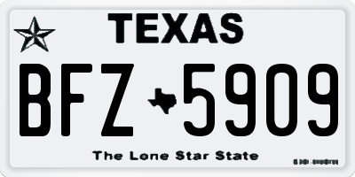 TX license plate BFZ5909