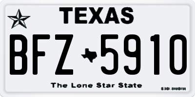 TX license plate BFZ5910