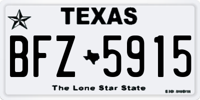 TX license plate BFZ5915