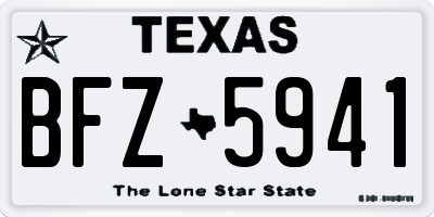 TX license plate BFZ5941