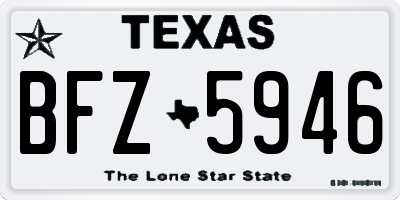 TX license plate BFZ5946