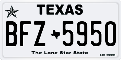 TX license plate BFZ5950
