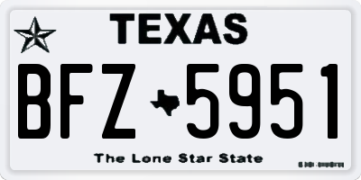 TX license plate BFZ5951