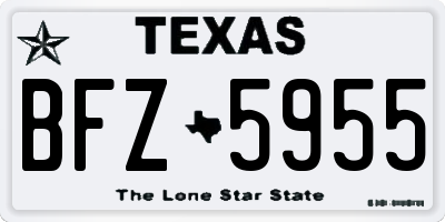 TX license plate BFZ5955