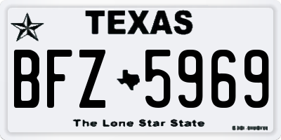 TX license plate BFZ5969
