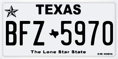TX license plate BFZ5970
