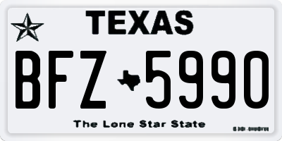 TX license plate BFZ5990