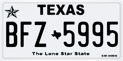 TX license plate BFZ5995