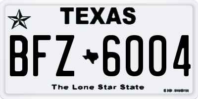 TX license plate BFZ6004