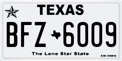 TX license plate BFZ6009