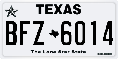 TX license plate BFZ6014