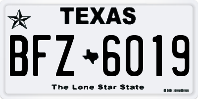 TX license plate BFZ6019