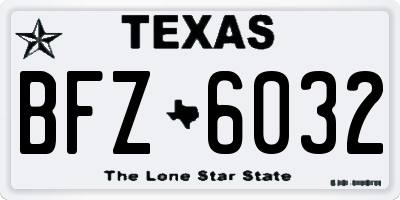 TX license plate BFZ6032